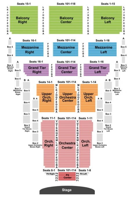 thelma gaylord pat at civic center music hall seating chart